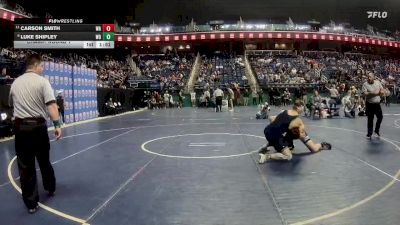 4A 190 lbs Champ. Round 1 - Carson Smith, Watauga High School vs Luke Shipley, Weddington High School