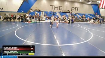 40-42 lbs Round 2 - McCoy Linford, Charger Wrestling Club vs Matilda Jensen, Champions Wrestling Club