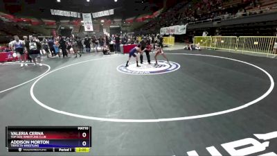 70 lbs Round 3 - Valeria Cerna, Top Dog Wrestling Club vs Addison Morton, Trifecta Wrestling