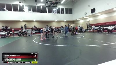 155 lbs Cons. Semi - Marcus Williams, Ascend Wrestling Academy vs Peyton Beckett, NWWC