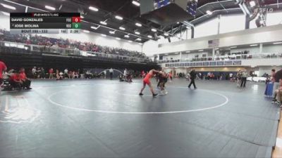 133 lbs Champ. Round 3 - David Gonzales, Fresno City College vs Jose Molina, Victor Valley College