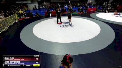 94-100 lbs Quarterfinal - Rian Eum, Savage House Wrestling Club vs Jade Gutierrez, Hollister Warriors Wrestling