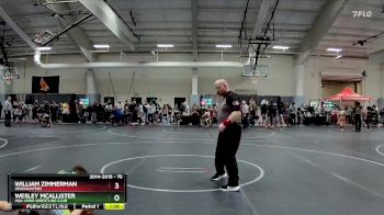 75 lbs Cons. Round 1 - Wesley McAllister, UQA Lions Wrestling Club vs William Zimmerman, Headhunters