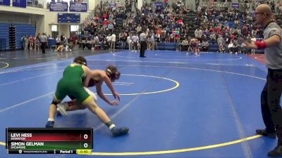 126 lbs Cons. Round 2 - Simon Gelman, SYCAMORE vs Levi Hess, EDGERTON