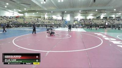 118 lbs 1st Place Match - Rylee Cline, Ridgeland Wrestling Club vs Addison Borden, Spartan Wrestling Club