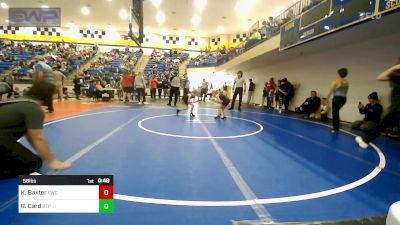 58 lbs Rr Rnd 4 - Koston Baxter, Claremore Wrestling Club vs Graycie Card, Tulsa Blue T Panthers