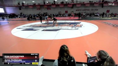 155 lbs Cons. Round 2 - Olivia Fausnaugh, Iowa Central Community College vs Ryan Garthoeffner, Lindenwood University