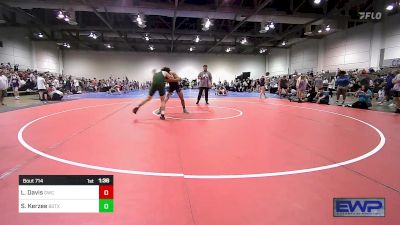 170 lbs Semifinal - Larry Davis, Gladiator Wrestling Club vs Samuel Kerzee, Bishop T K Gorman