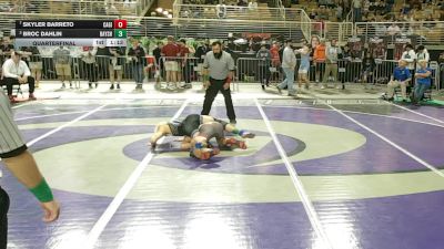138 1A Quarterfinal - Skyler Barreto, Cardinal Gibbons vs Broc Dahlin, Bayshore