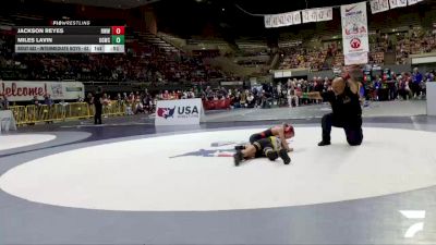 Intermediate Boys - 63 lbs Cons. Round 4 - Miles Lavin, USA Gold Wrestling Club vs Jackson Reyes, Red Wave Wrestling