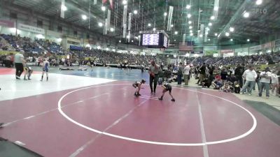 43 lbs Round Of 16 - Barrett Massey, PVBC Warriors vs Mateo Mercado, Duran Elite