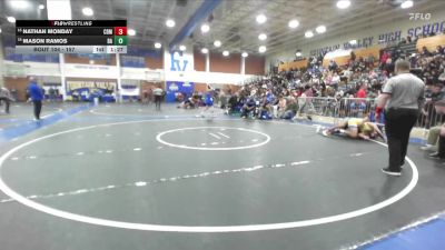 157 lbs Champ. Round 1 - Nathan Monday, Corona Del Mar vs Mason Ramos, Bishop Amat
