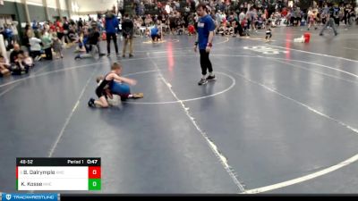 48-52 lbs Cons. Round 2 - Benjamin Dalrymple, GI Grapplers vs Klay Kosse, Blue Hill