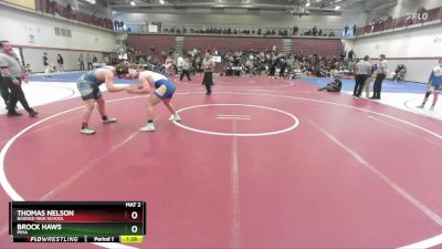 215 lbs Semifinal - Thomas Nelson, Bagdad High School vs Brock Haws, Pima