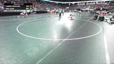 D1-144 lbs 5th Place Match - Ben Lauer, Waukesha North vs Landen Sheppard, Neenah