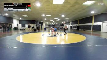 175 lbs Champ. Round 1 - Ethan Robinson, Los Alamitos vs Levi Justice, Calvary Chapel