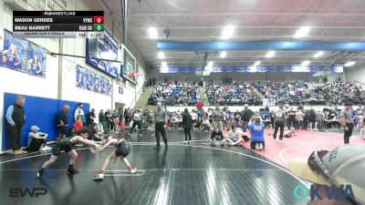70 lbs Quarterfinal - Mason Gerdes, Verdigris Youth Wrestling vs Beau Barrett, Black Fox Wrestling Club