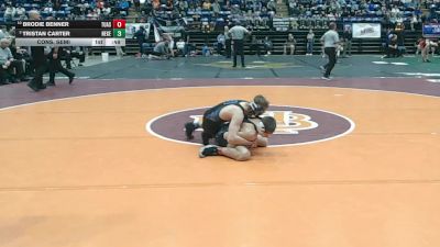 3 - 120 lbs Cons. Semi - Brodie Benner, Turner Ashby vs Tristan Carter, New Kent