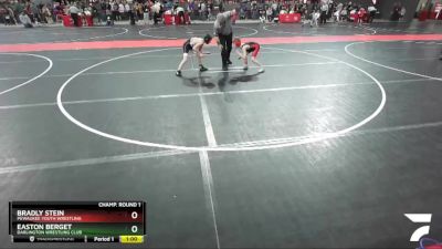 75 lbs Champ. Round 1 - Bradly Stein, Pewaukee Youth Wrestling vs Easton Berget, Darlington Wrestling Club