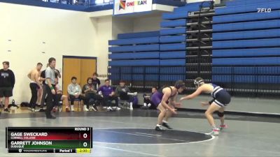 157 lbs Round 3 - Gage Sweckard, Cornell College vs Garrett Johnson, Dubuque