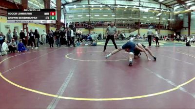 120 lbs Cons. Round 3 - Rocco Lombardo, Malvern Prep vs Griffin Sensintaffar, Stillwater