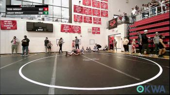 138 lbs Rr Rnd 1 - Tess Wright, Weatherford Youth Wrestling vs Leeah Wright, D3 Wrestling Cluib