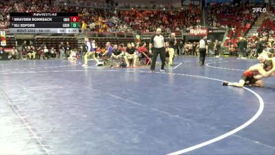 2A-120 lbs Quarterfinal - Brayden Bohnsack, Union, LaPorte City vs Eli Edfors, Central DeWitt