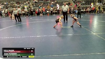 50 lbs Cons. Round 1 - Kash McKinney, Powerhouse Wrestling Club vs Mylz Bazer, Nebraska Wrestling Academy