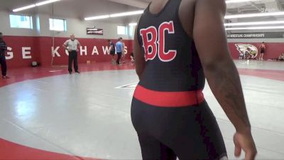 285 lbs Cons. Round 3 - Raymond Hughes, St. Ambrose University vs Dionysus Alston, Blackburn