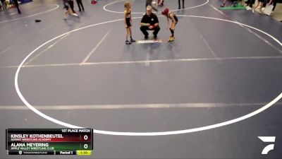 1st Place Match - Kinsley Kothenbeutel, Summit Wrestling Academy vs Alana Meyering, Apple Valley Wrestling Club