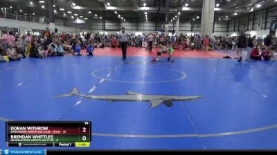 55 lbs Placement (4 Team) - Brendan Whittles, HEADHUNTERS WRESTLING CLUB vs Doran Withrow, DARKHORSE WRESTLING CLUB - GOLD