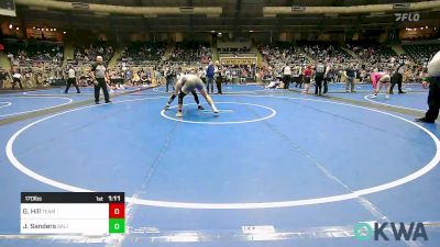 170 lbs Final - Gavin Hill, Team Choctaw vs Jescee Sanders, Salina Wrestling Club