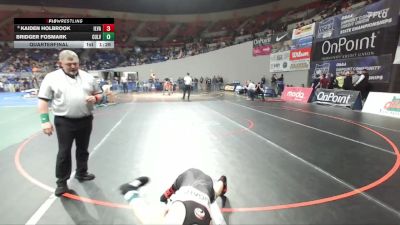 2A/1A Boys 132 Quarterfinal - Kaiden Holbrook, Illinois Valley Boys vs Bridger Fosmark, Culver Boys
