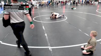 94-100 lbs Round 2 - Nayleen Gonzalez, Wray Eagles vs Samiya Hammerlun, O`Neill Leprechaun Wrestling