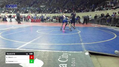 92 lbs Round Of 16 - Grady Kaiser, Deer Creek vs Kyler Ward, Cushing