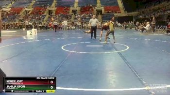 100 lbs Finals (8 Team) - Jamilia Ofori, E3-Fargo vs Kenzie Jost, E2-Carrington