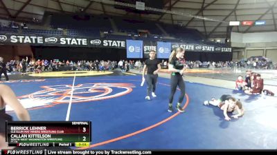 56 lbs Semifinal - Callan Kittelson, South West Washington Wrestling Club vs Berrick Lehner, Cle Elum Mat Miners Wrestling Club