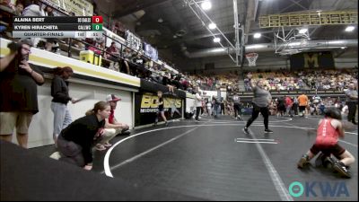 46 lbs Quarterfinal - Alaina Bert, Del City Little League Wrestling vs Kyren Hiracheta, Carl Albert