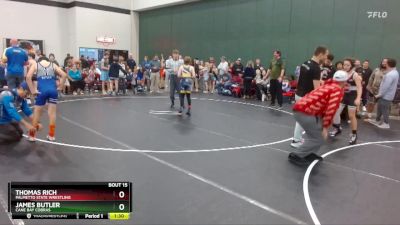 100 lbs Quarterfinal - James Butler, Cane Bay Cobras vs Thomas Rich, Palmetto State Wrestling