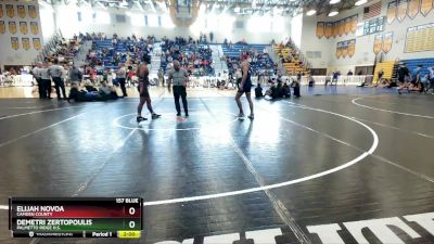 157 Blue Round 5 - Demetri Zertopoulis, Palmetto Ridge H.S. vs Elijah Novoa, Camden County
