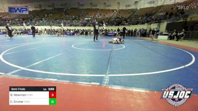 100 lbs Semifinal - Beckett Newman, Enid Youth Wrestling Club vs Cain Crume, Team Worx Wrestling Club