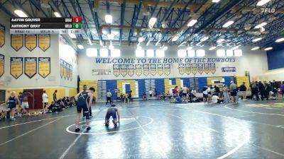 132 lbs Round 6 (8 Team) - Anthony Gray, Wellington Black vs Aaydn Gruver, Braves WC