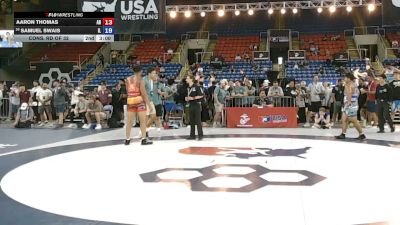 215 lbs Cons. Rd Of 32 - Aaron Thomas, Arkansas vs Samuel Swais, Illinois
