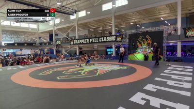 165 lbs Quarterfinal - Adam Cox, Glasgow Wrestling vs Aiden Proctor, Unattached