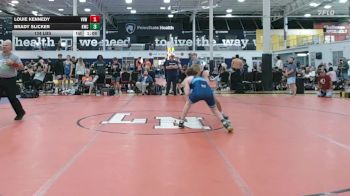 134 lbs Semifinal - Louie Kennedy, VHW Blue - HSC vs Brady Slicker, Kraken Grizzly - HSC