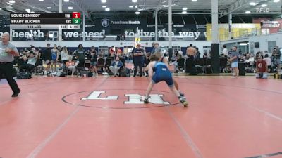 134 lbs Semifinal - Louie Kennedy, VHW Blue - HSC vs Brady Slicker, Kraken Grizzly - HSC
