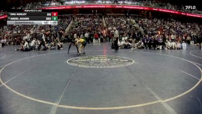 4A 113 lbs Quarterfinal - Dru Kerley, South Iredell High School vs Abdel Adams, Southwest Guilford High School