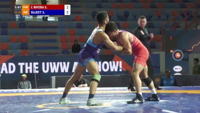 65 kgs Quarterfinal - Sebastian Rivera (PUR) vs Sujeet (IND)