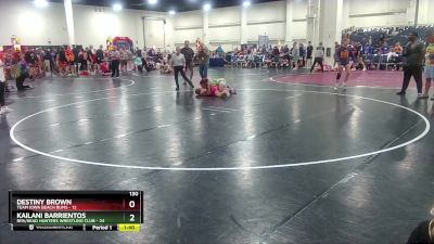 130 lbs Quarters & Wb (16 Team) - Kailani Barrientos, RPA/Head Hunters Wrestling Club vs Destiny Brown, Team Iowa Beach Bums