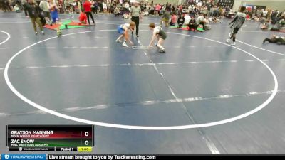 120 lbs Cons. Round 3 - Grayson Manning, Moen Wrestling Academy vs Zac Snow, MWC Wrestling Academy